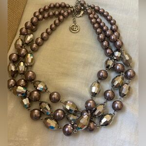 Trifari Crown‎ Vintage Multi Strands Beaded Necklace